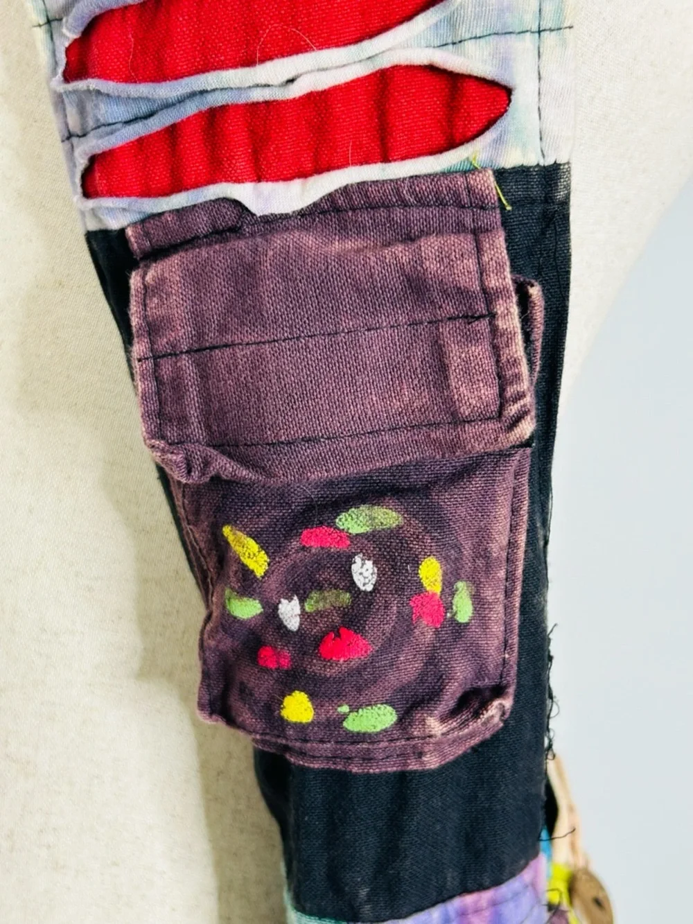 Rising International Patchwork Hobo Bag Colorful Boho Retro Fabric Festival